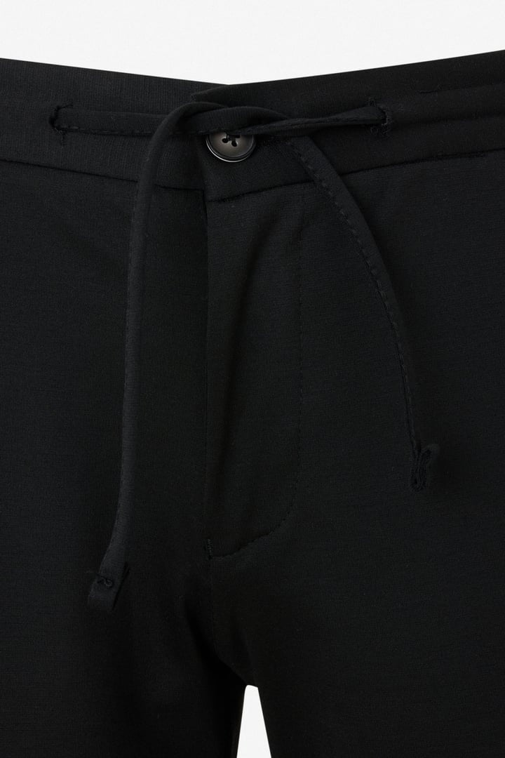 Siyah Slim Düz Jogger Pantolon