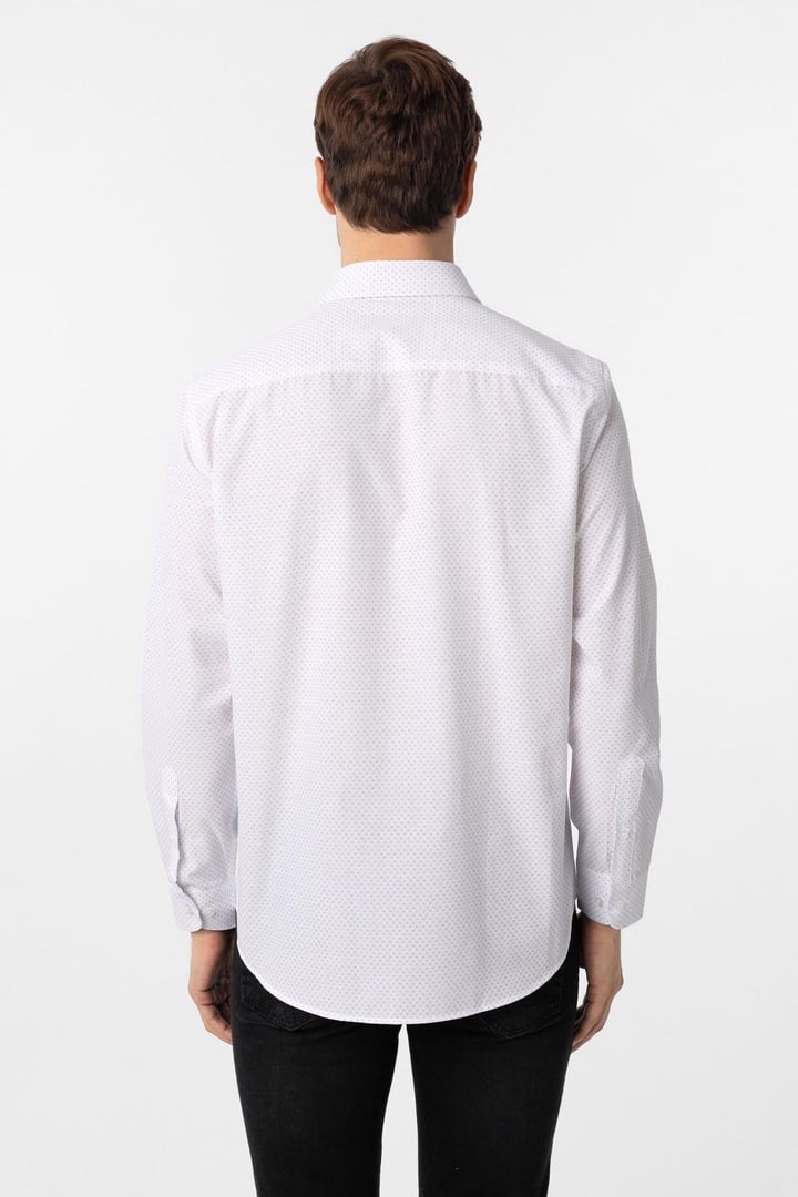 Siyah Slim Fit Düz Klasik Yaka Gömlek