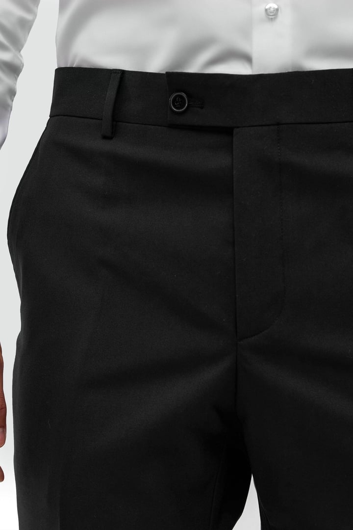 Siyah Slim Fit Düz Pantolon