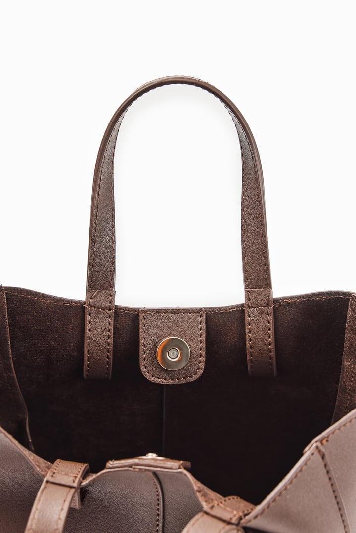Acı Kahve Bucket Form Esintili City Çanta