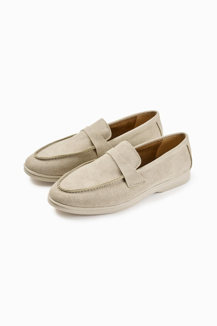 Bej Süet Günlük Loafer