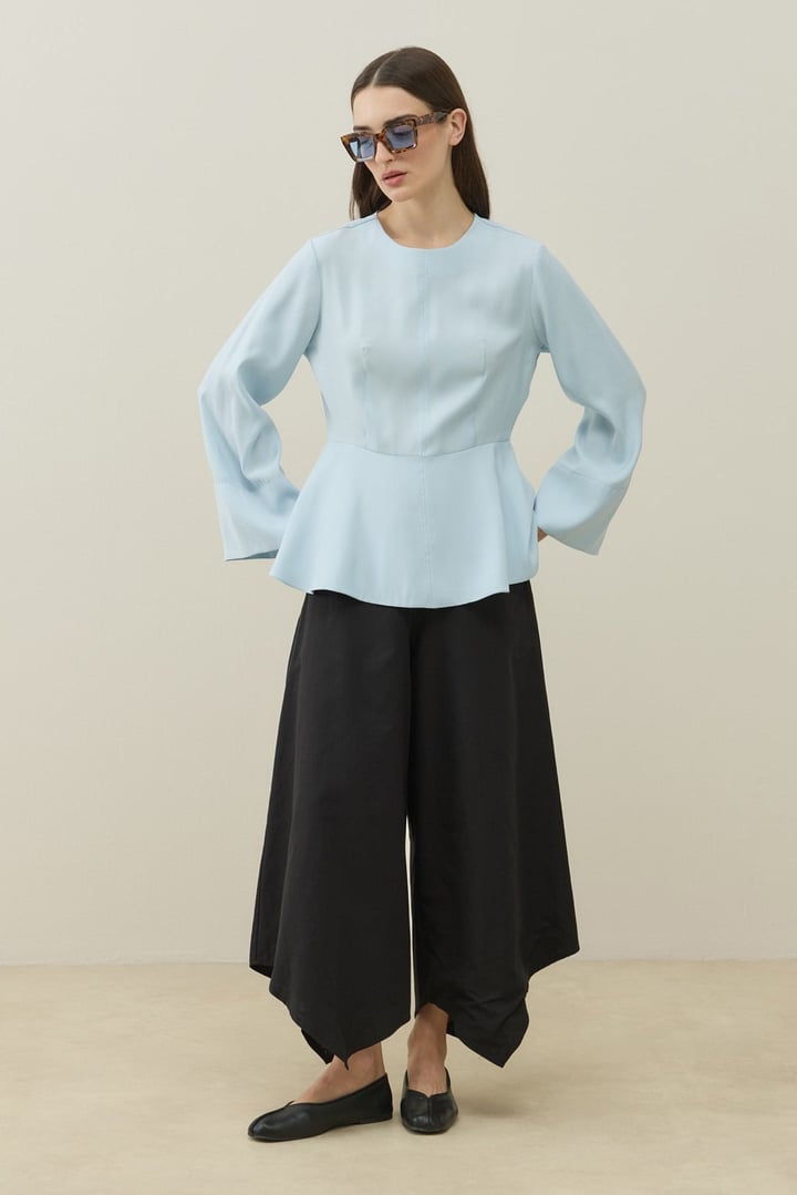Mavi Bel Formlu Minimal Bluz