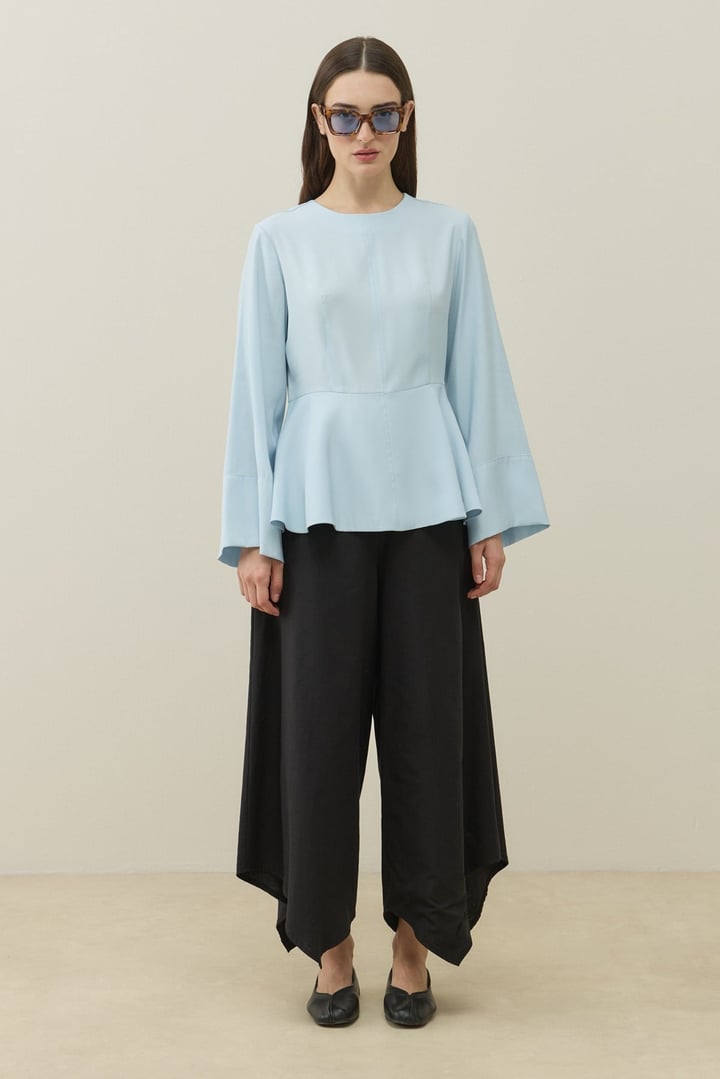 Mavi Bel Formlu Minimal Bluz