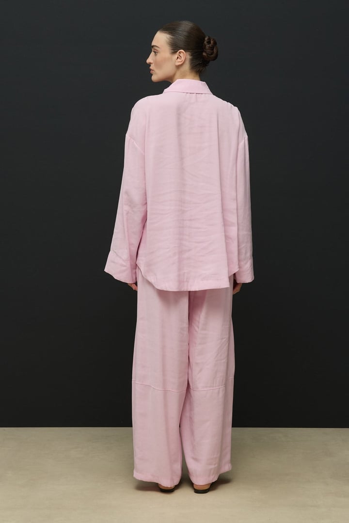 Pembe Comfort Gömlek Pantolon Takım