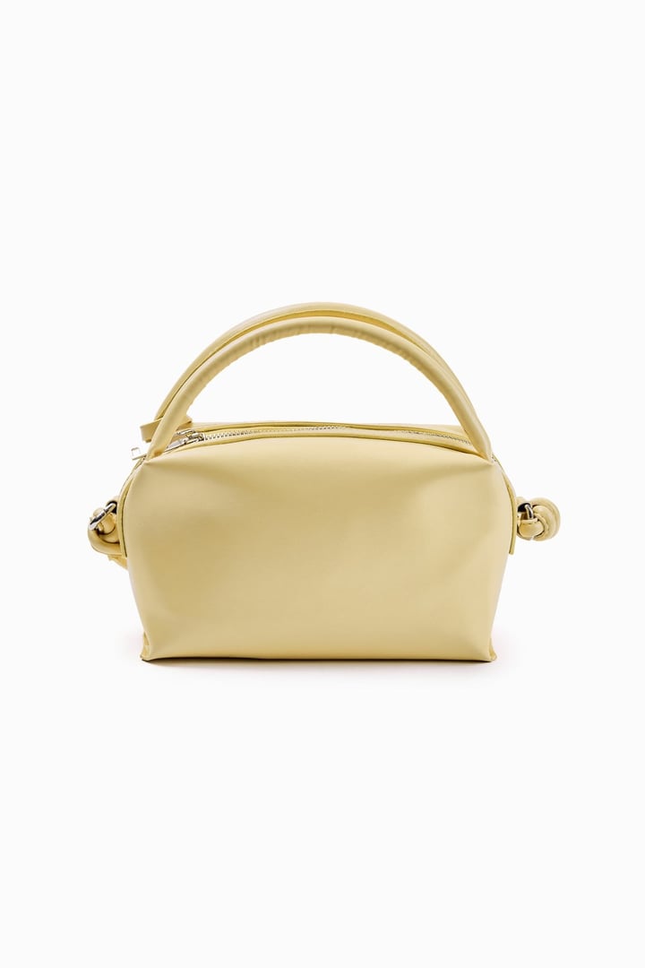 Sarı Minimal Logolu Mini Çanta