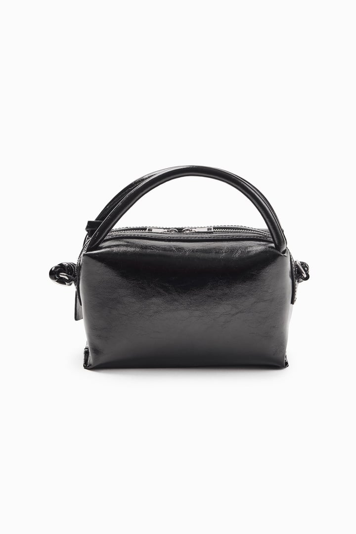 Siyah Minimal Logolu Mini Çanta