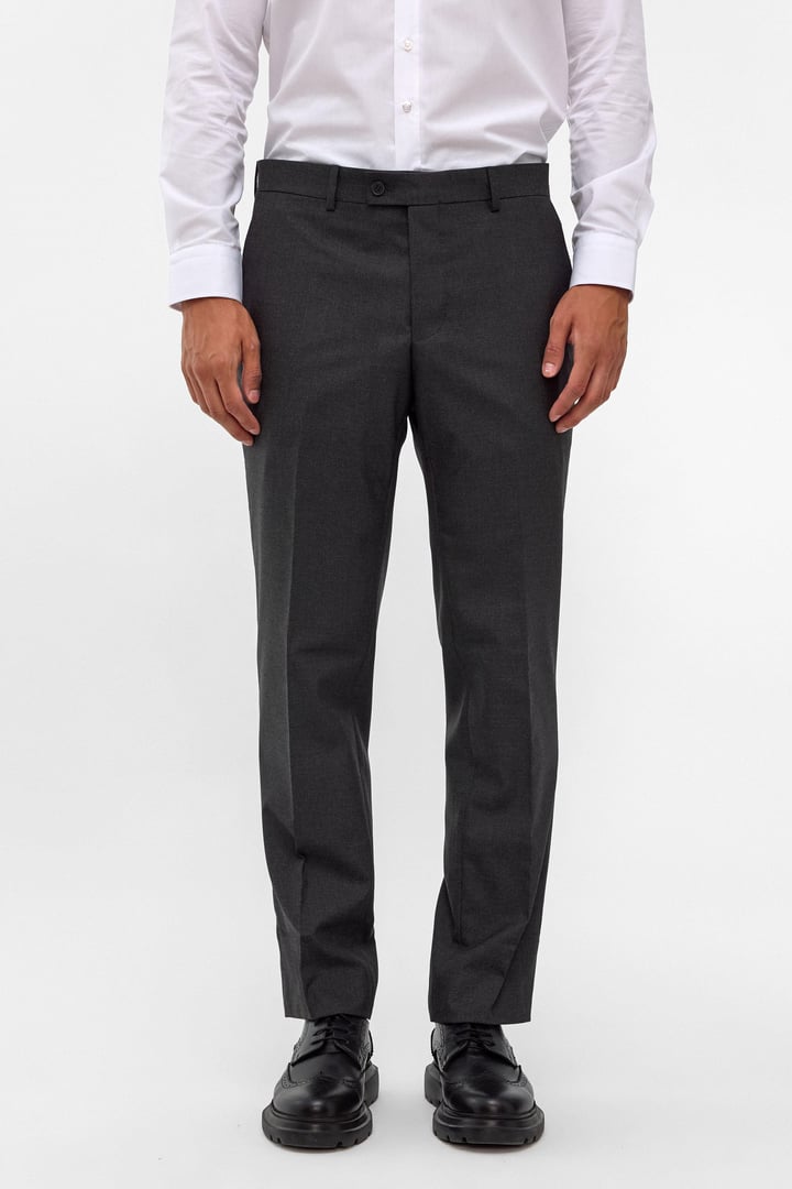 Antrasit Regular Düz Pantolon
