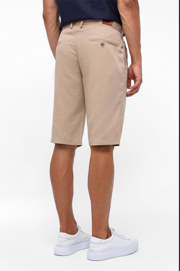 Bej Regular Düz Bermuda Şort