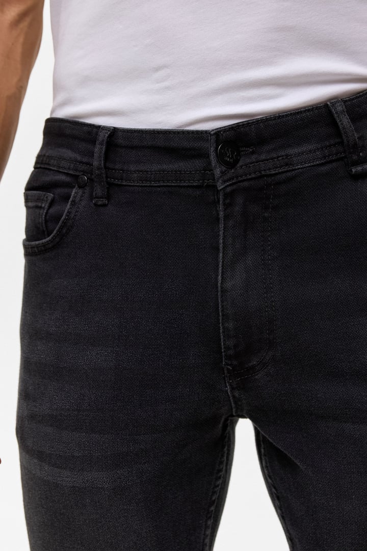 Gri Slim Denim Pantolon
