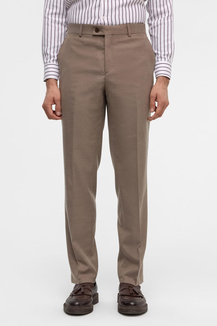 Kiremit Regular Düz Pantolon