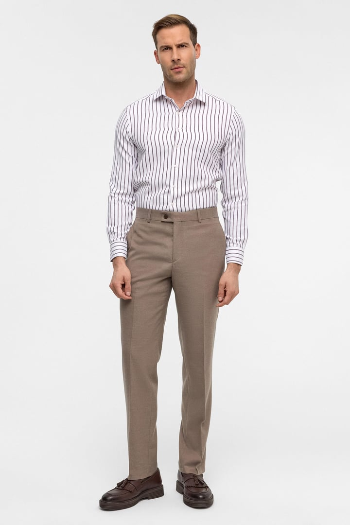 Kiremit Regular Düz Pantolon