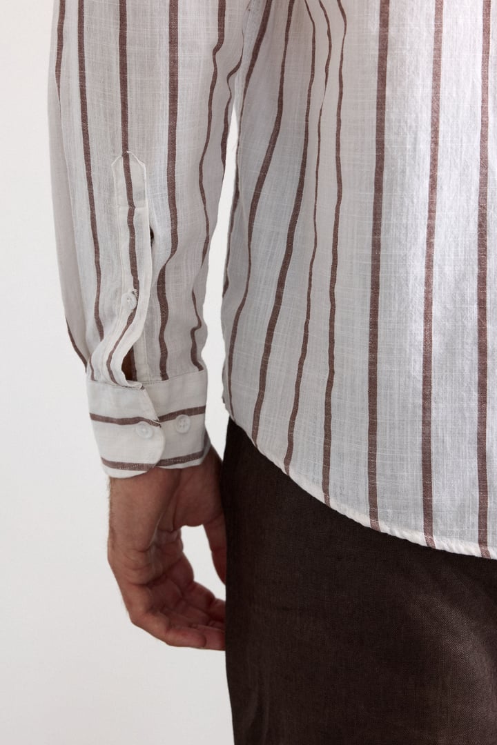 Koyu Bordo Regular Klasik Yaka Düz Armürlü Cepsiz Düz Uzun Kollu Standart Casual Gömlek