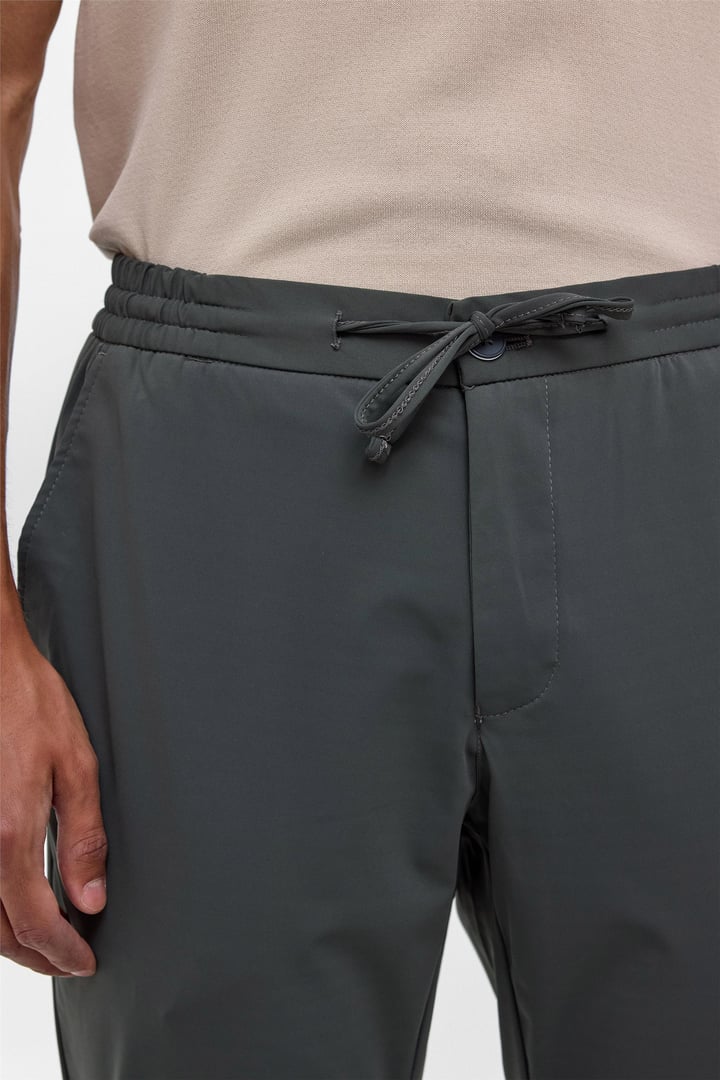 Koyu Haki Slim Armürlü Jogger Pantolon