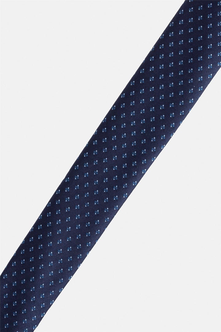 Lacivert Baskılı Kravat
