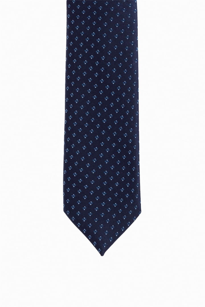 Lacivert Baskılı Kravat