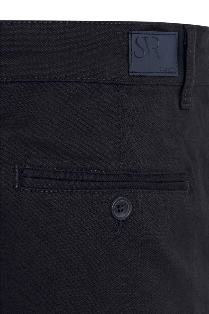 Lacivert Regular Armürlü Chino Pantolon
