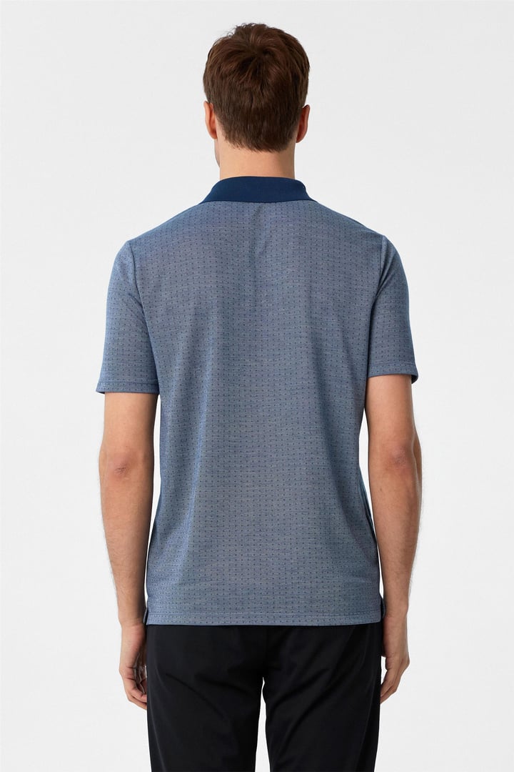 Lacivert Regular Armürlü Polo Yaka Tişört