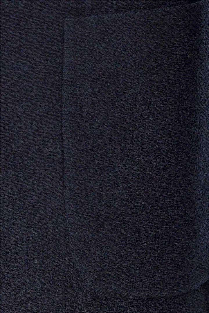 Lacivert Regular Fit Desenli Mono Yaka 4 Drop Ceket