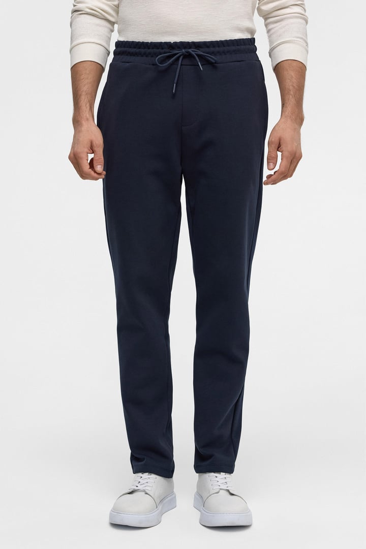 Lacivert Regular Düz Jogger Pantolon