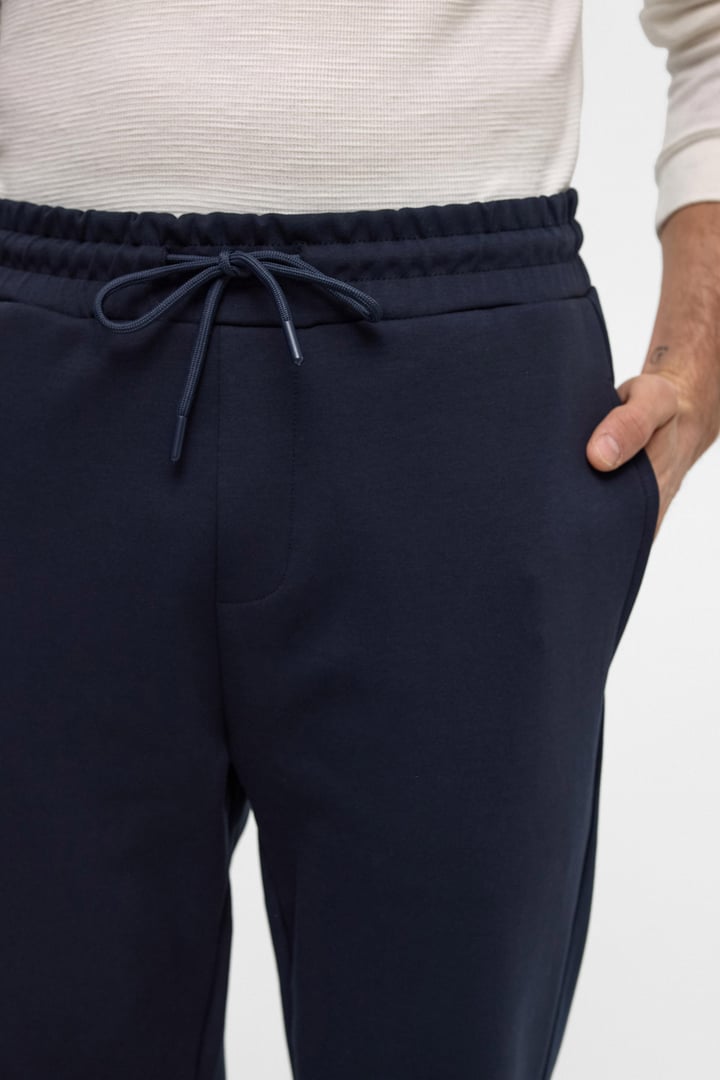Lacivert Regular Düz Jogger Pantolon