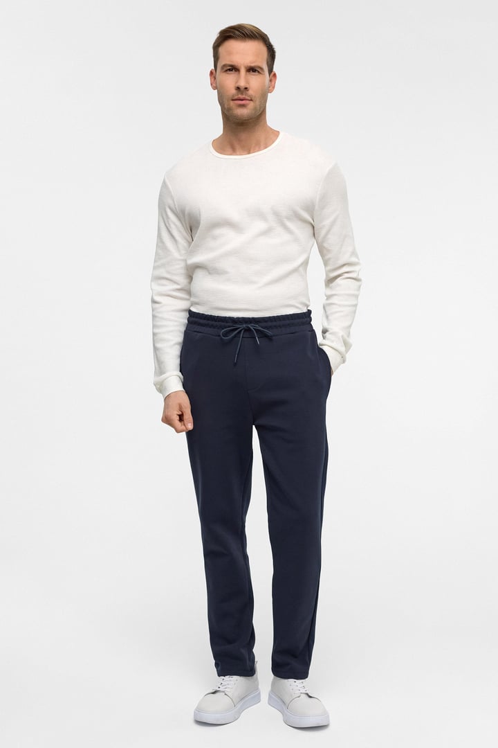 Lacivert Regular Düz Jogger Pantolon