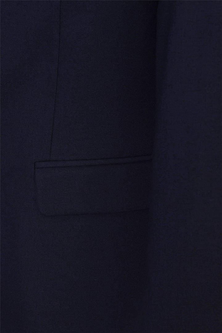 Lacivert Regular Düz Mono Yaka 6 Drop Klasik Takım Elbise