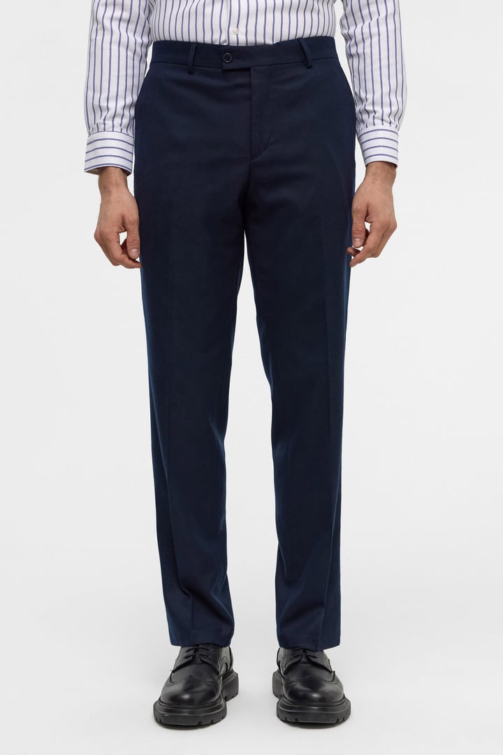 Lacivert Regular Düz Pantolon