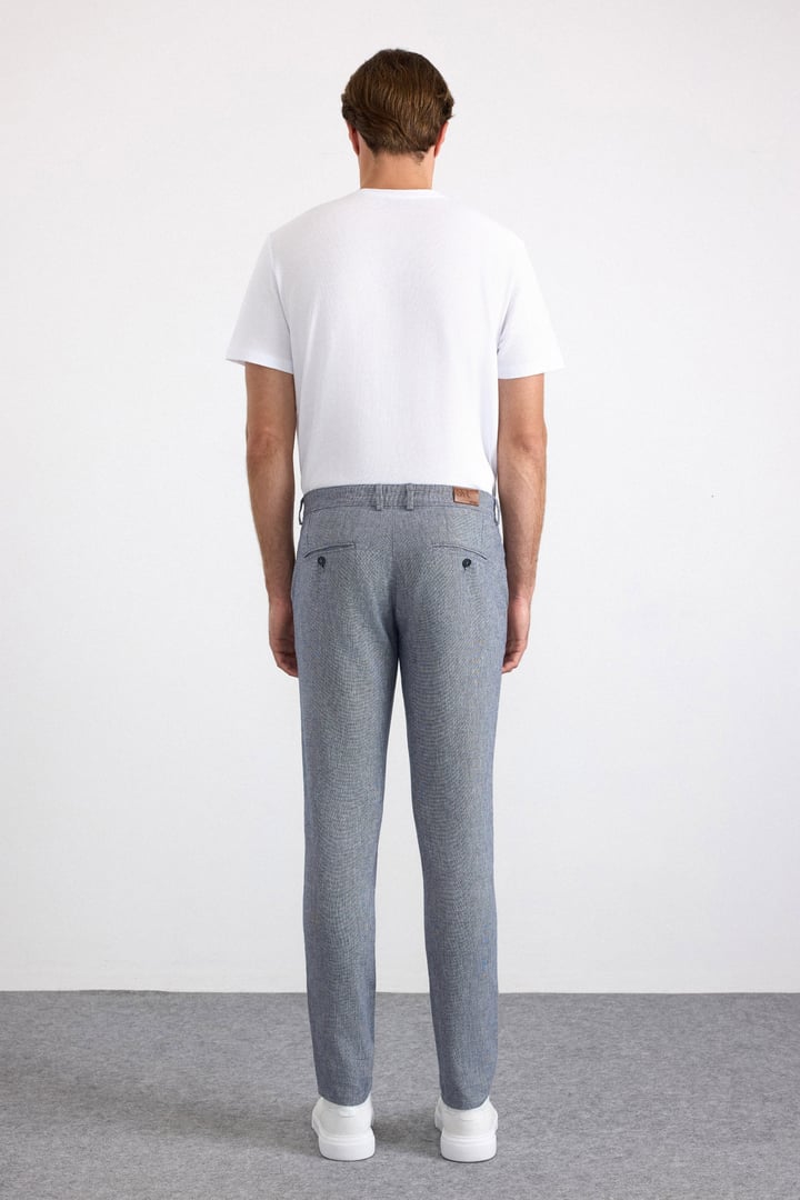 Lacivert Slim Casual Pantolon