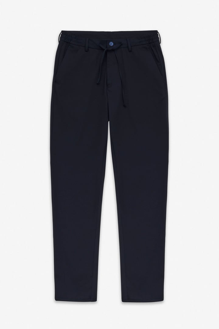 Lacivert Slim Düz Jogger Pantolon