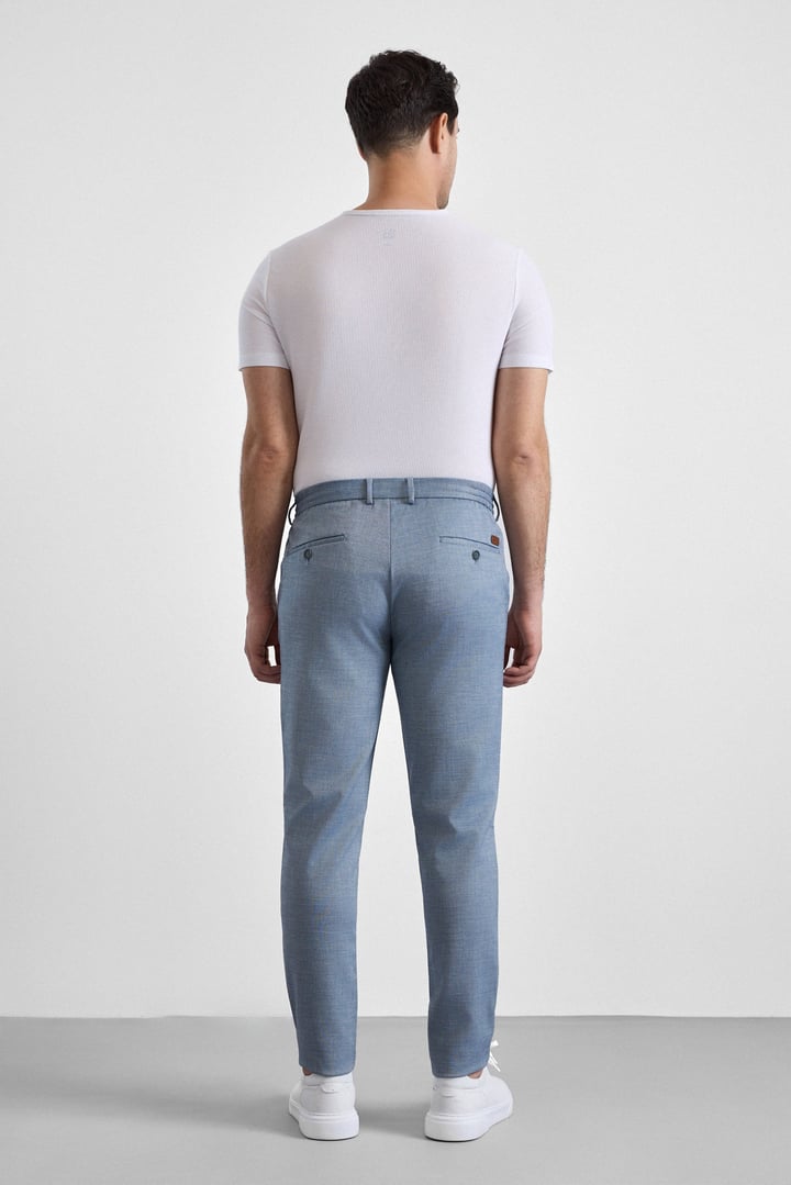 Lacivert Slim Düz Jogger Pantolon