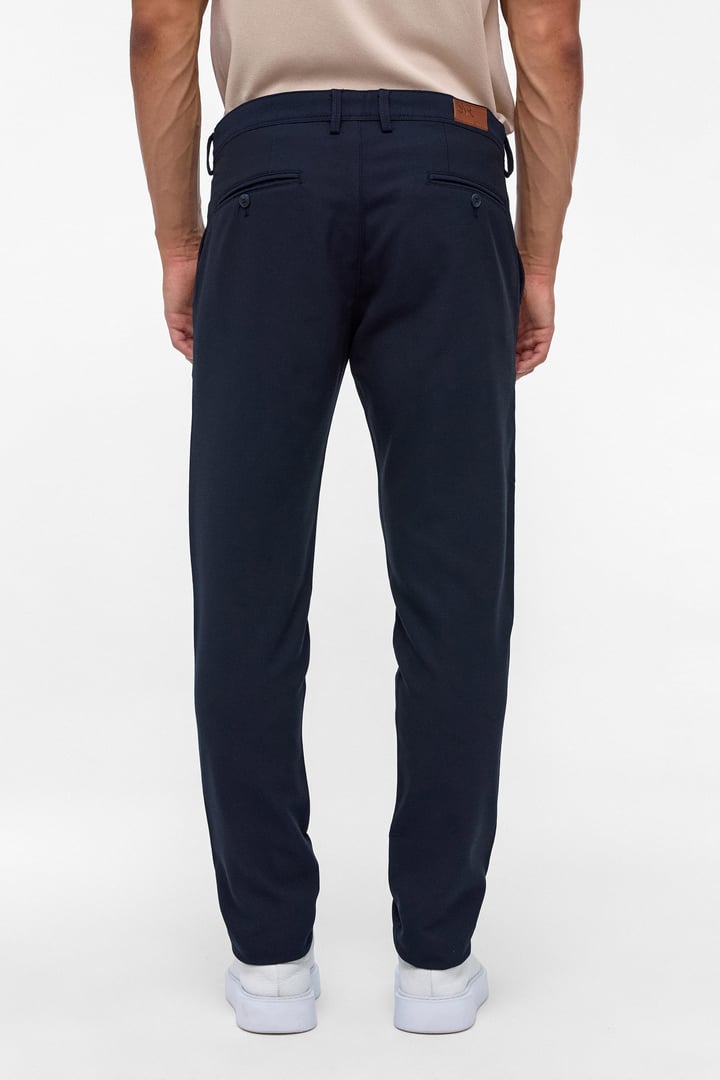 Lacivert Slim Fit Desenli Kumaş Pantolon