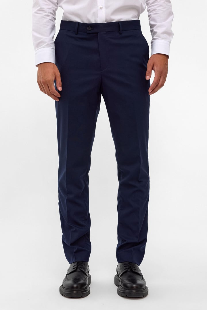 Lacivert Slim Fit Düz Pantolon