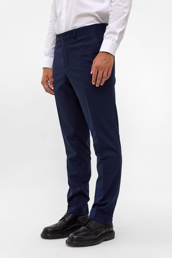 Lacivert Slim Fit Düz Pantolon