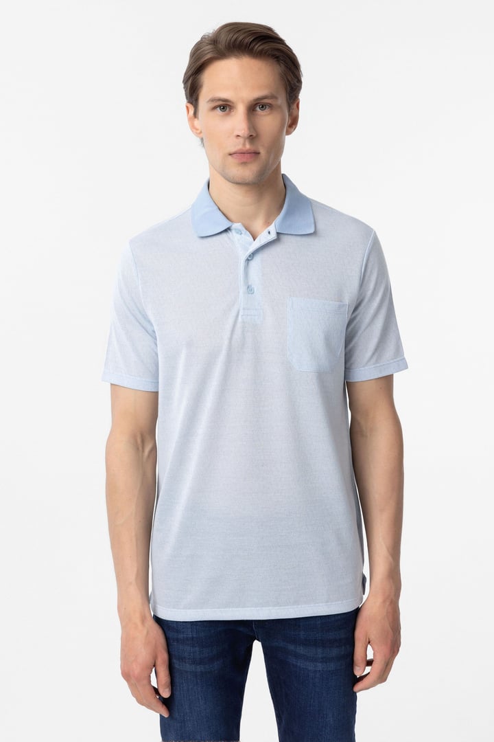 Mavi Regular Armürlü Polo Yaka Tişört