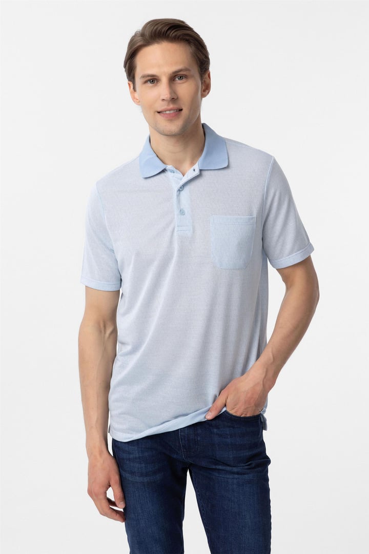 Mavi Regular Armürlü Polo Yaka Tişört