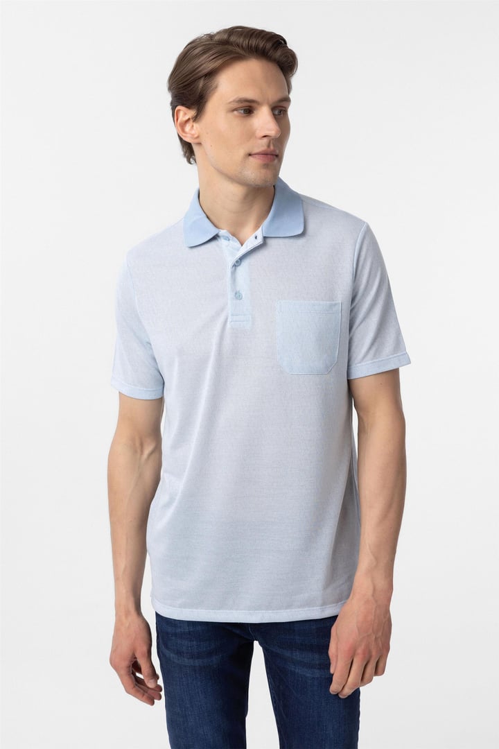 Mavi Regular Armürlü Polo Yaka Tişört