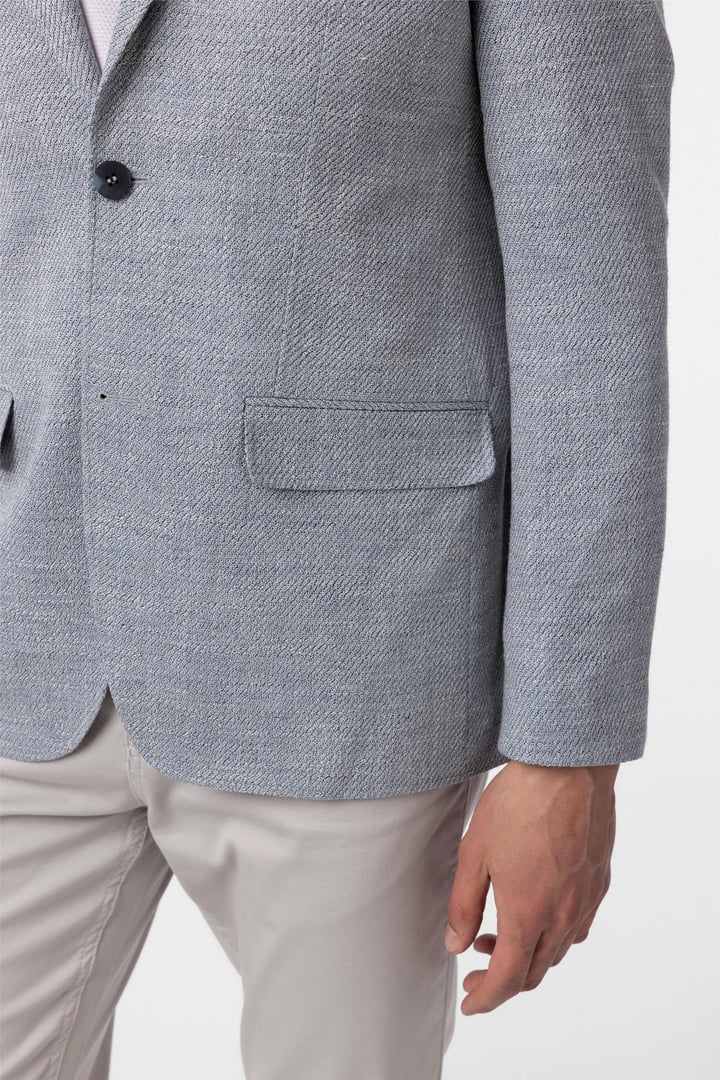 Mavi Slim Fit Düz Mono Yaka 6 Drop Ceket