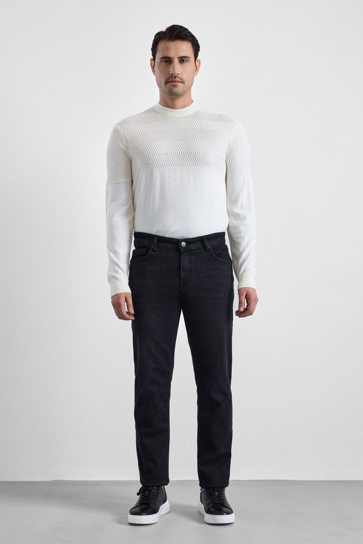 Siyah Regular Denim Pantolon