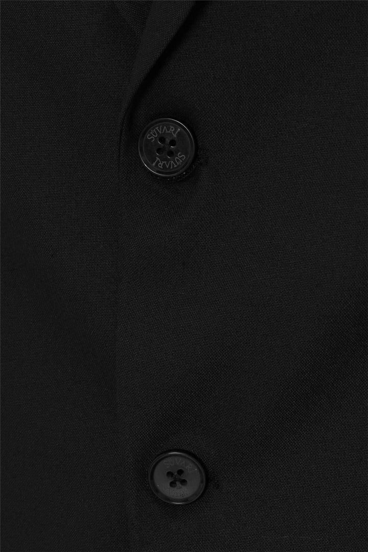 Siyah Regular Düz Mono Yaka 6 Drop Klasik Takım Elbise