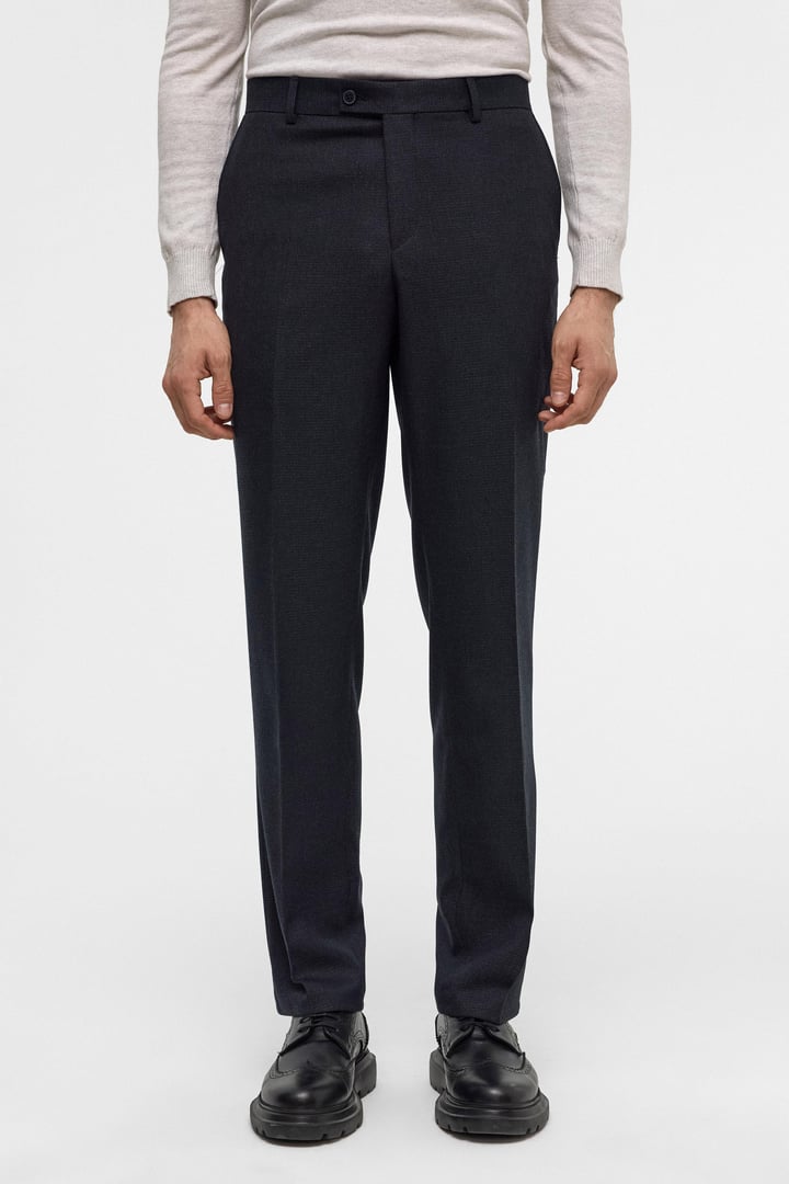 Siyah Slim 5 Cep Kalıp Düz Pantolon