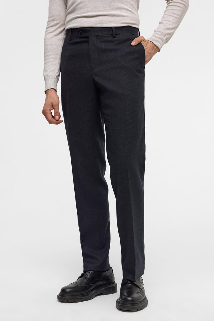 Siyah Slim 5 Cep Kalıp Düz Pantolon