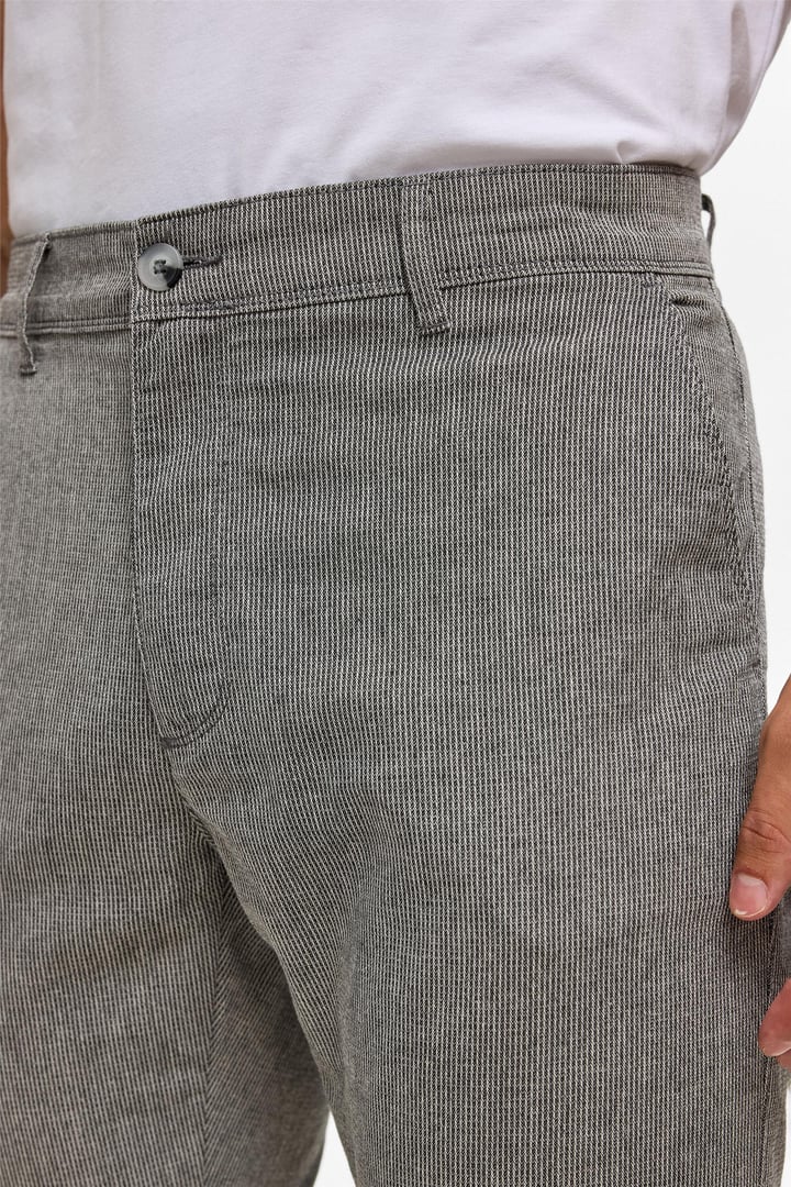 Siyah Slim Armürlü Kanvas Pantolon