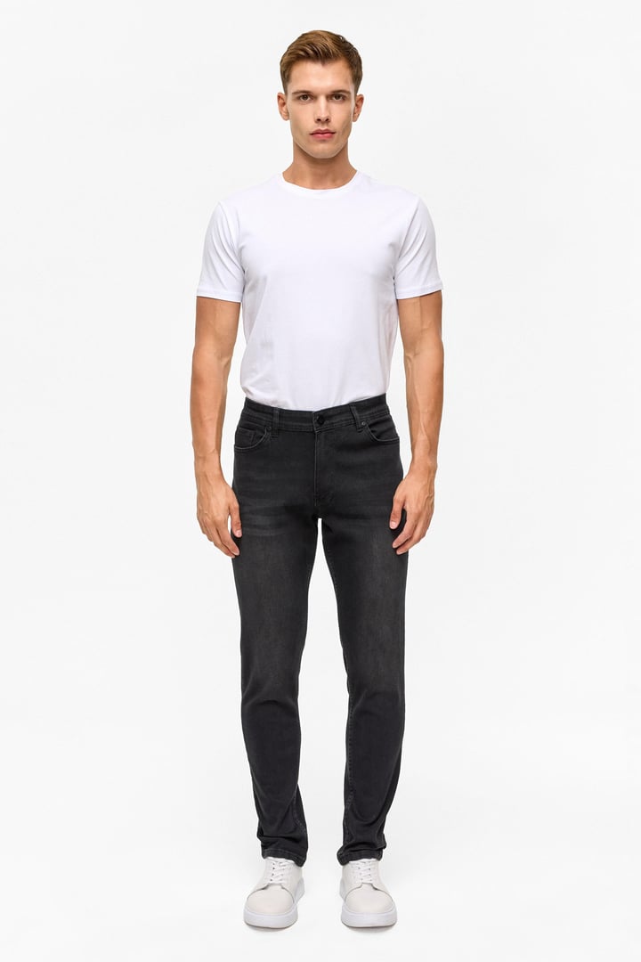 Siyah Slim Denim Pantolon