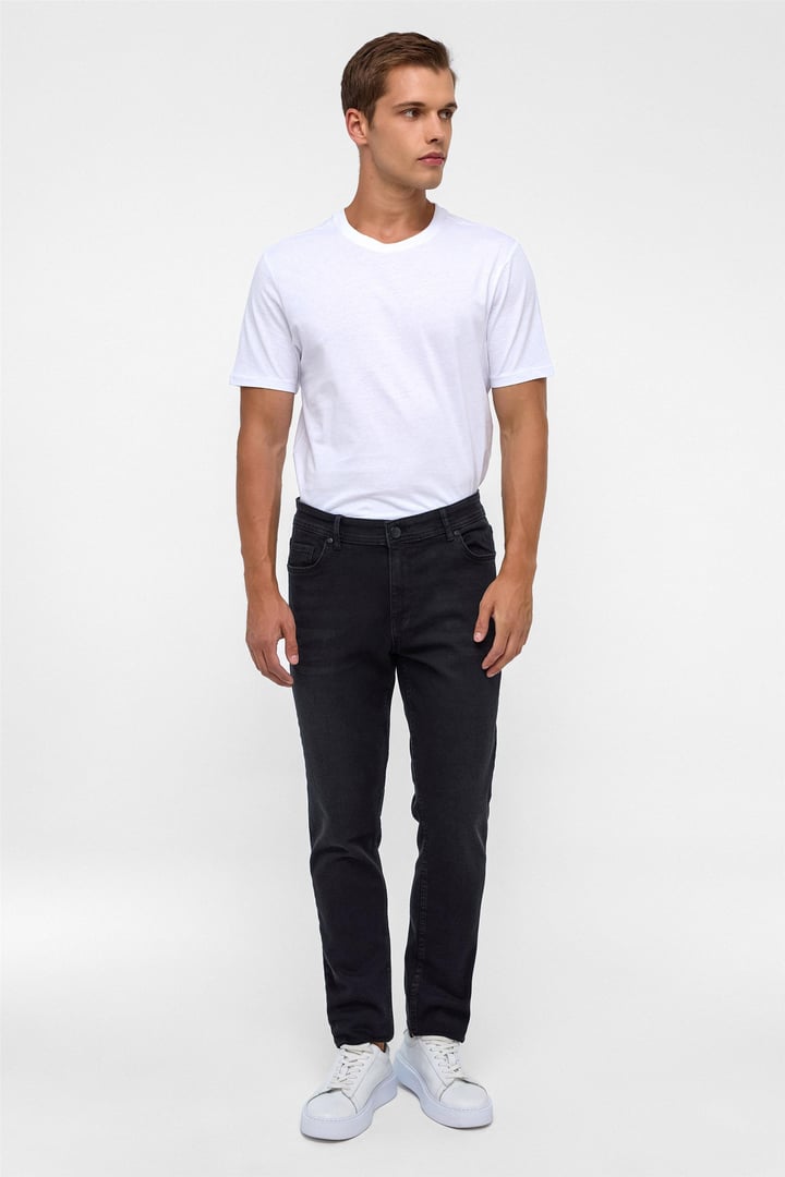 Siyah Slim Denim Pantolon