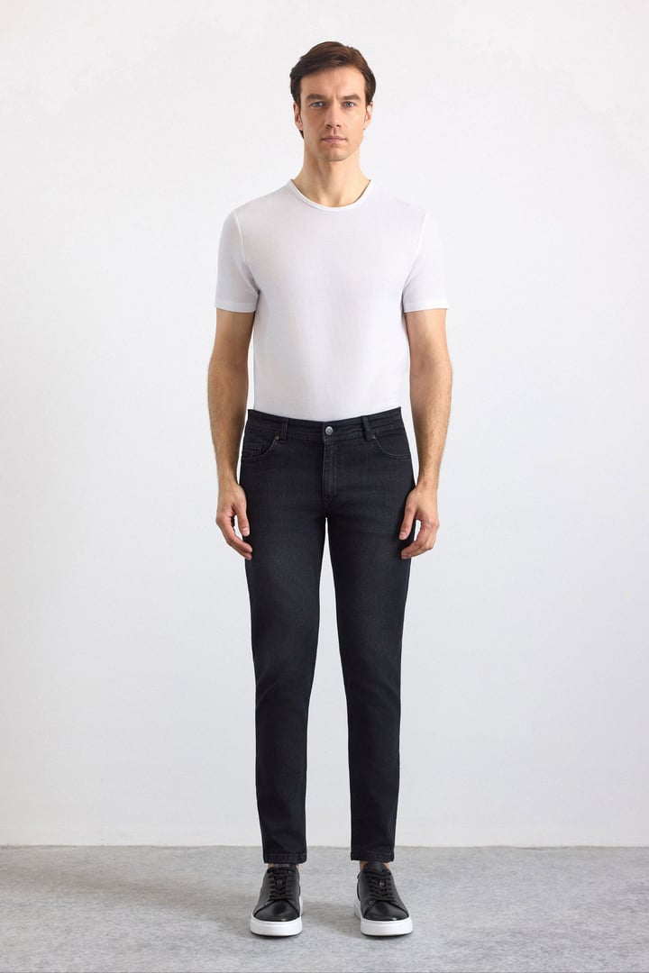 Siyah Slim Denim Pantolon
