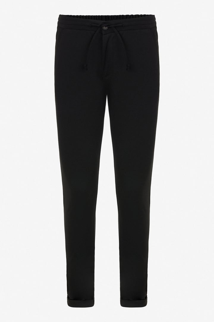 Siyah Slim Düz Jogger Pantolon