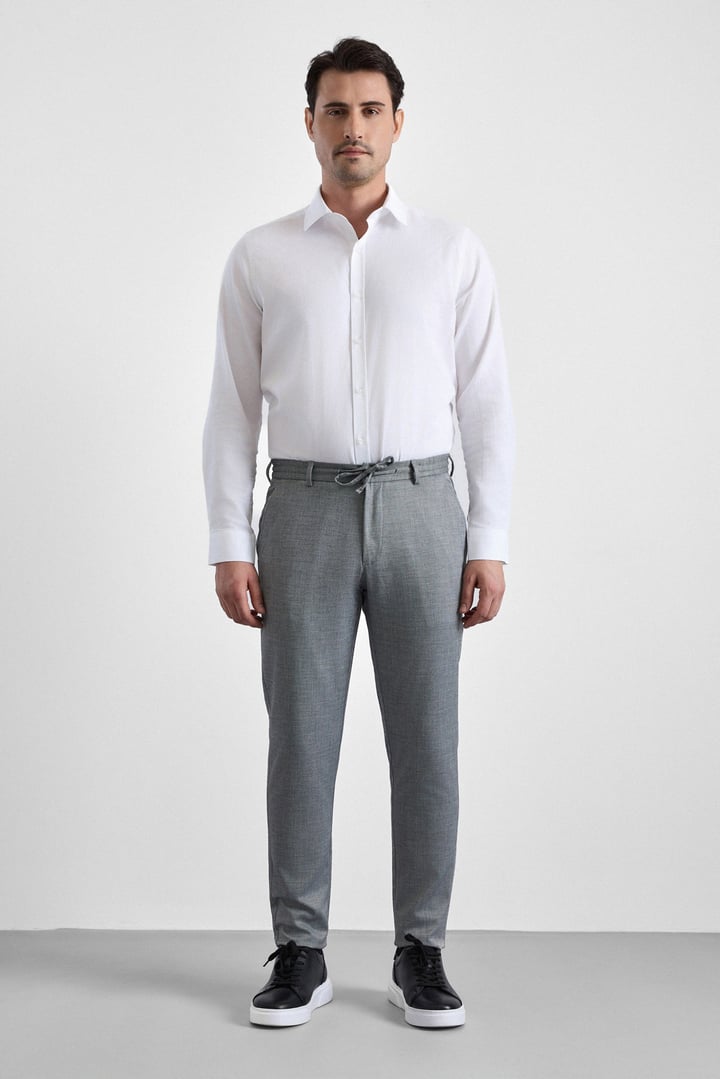 Siyah Slim Düz Jogger Pantolon