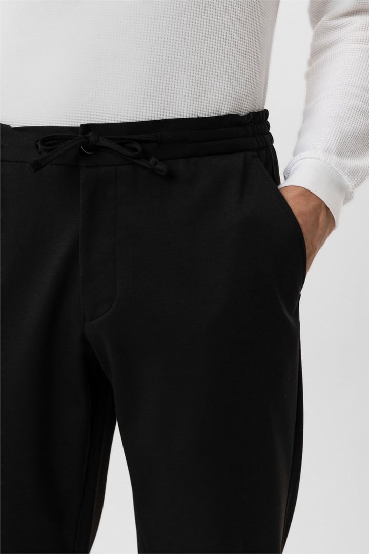 Siyah Slim Fit Jogger Pantolon