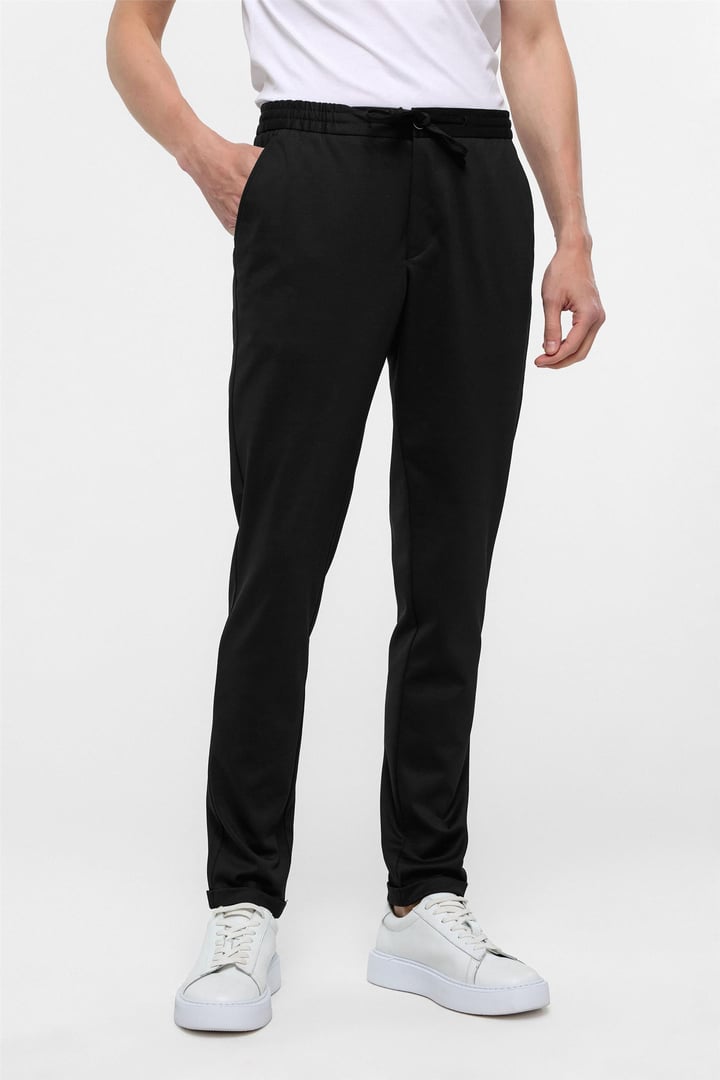 Siyah Slim Fit Jogger Pantolon