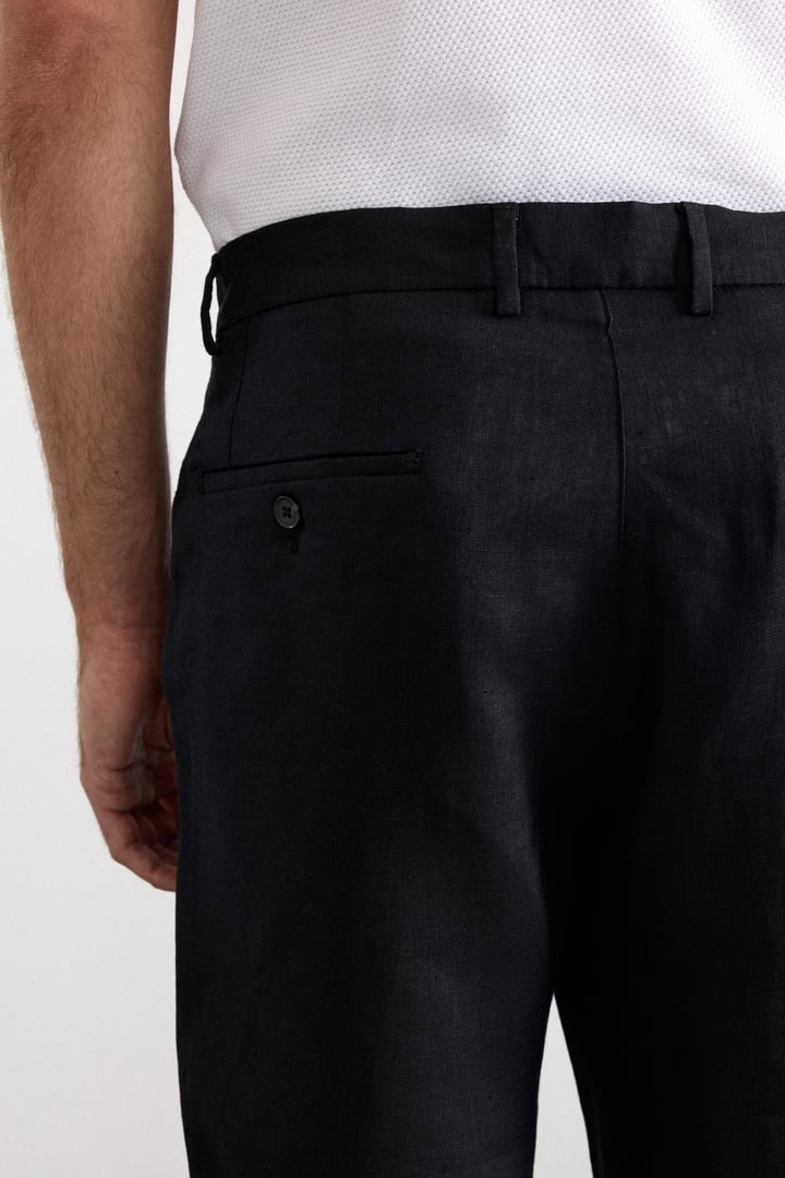 Siyah Smart Fit Düz Lastikli Standart Jogger Pantolon